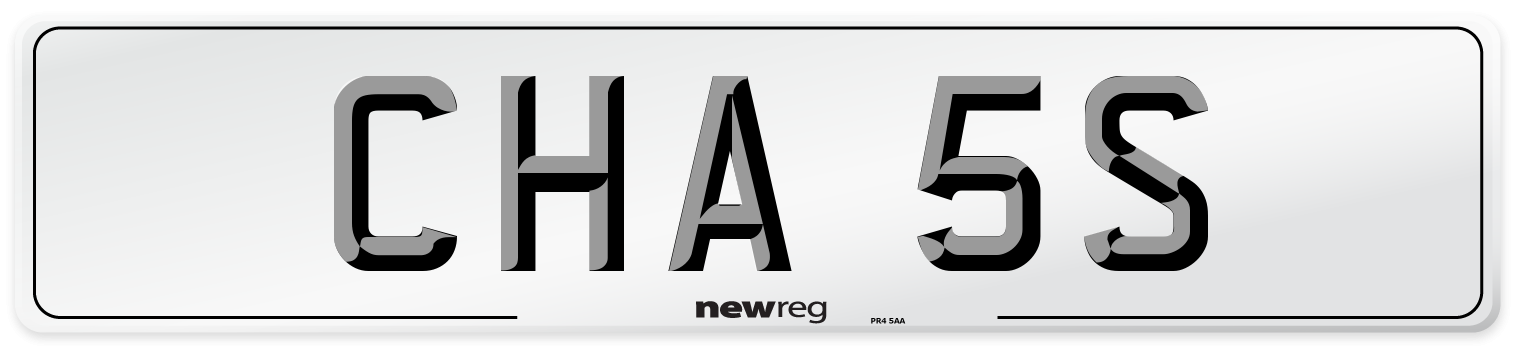 CHA 5S Number Plate from New Reg